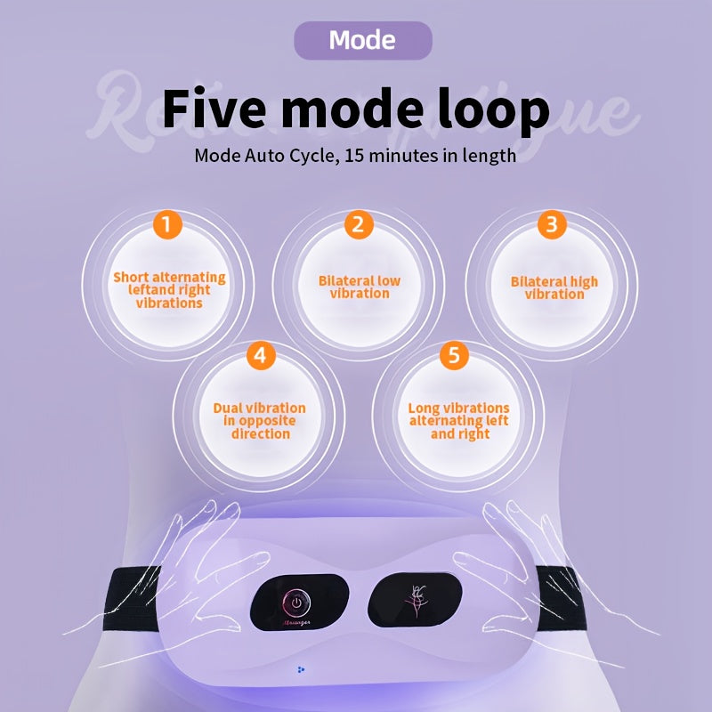 Электрический массажер пояса для женщин с 5 режимами, регулируемой вибрацией, портативный для расслабления тела
