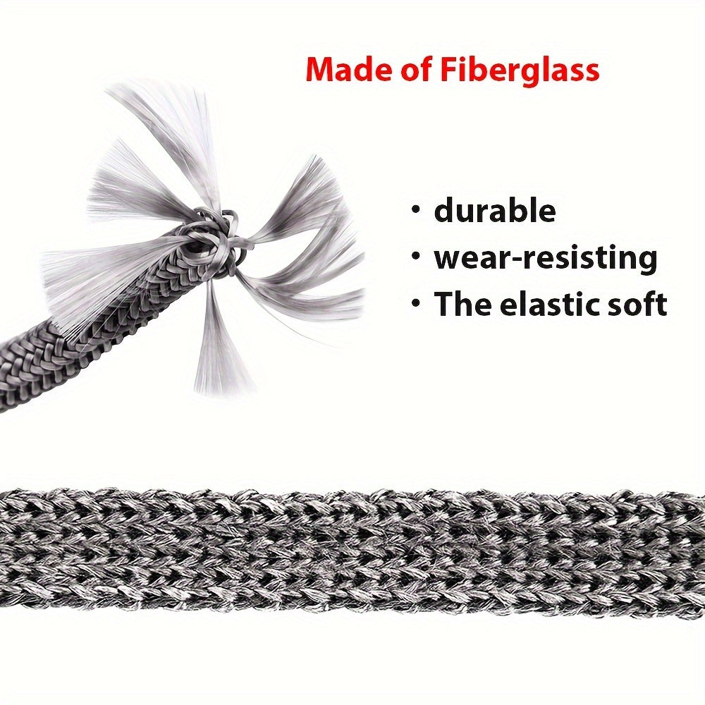 High-Temperature Fiberglass Stove Gasket Rope 2.5m Flame-Resistant Insulation