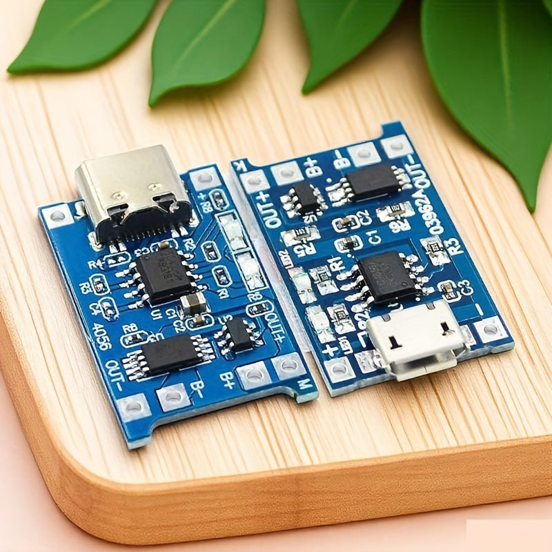 Módulo cargador de batería de litio USB Micro Tipo-C 1A protección dual sin carga