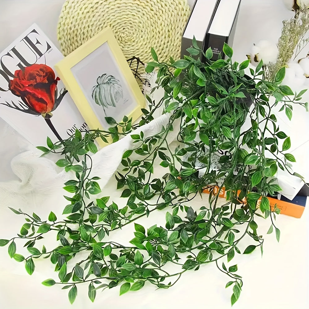 Conjunto de plantas colgantes de mandala artificiales verdes para decoración interior y exterior. No incluye macetas.