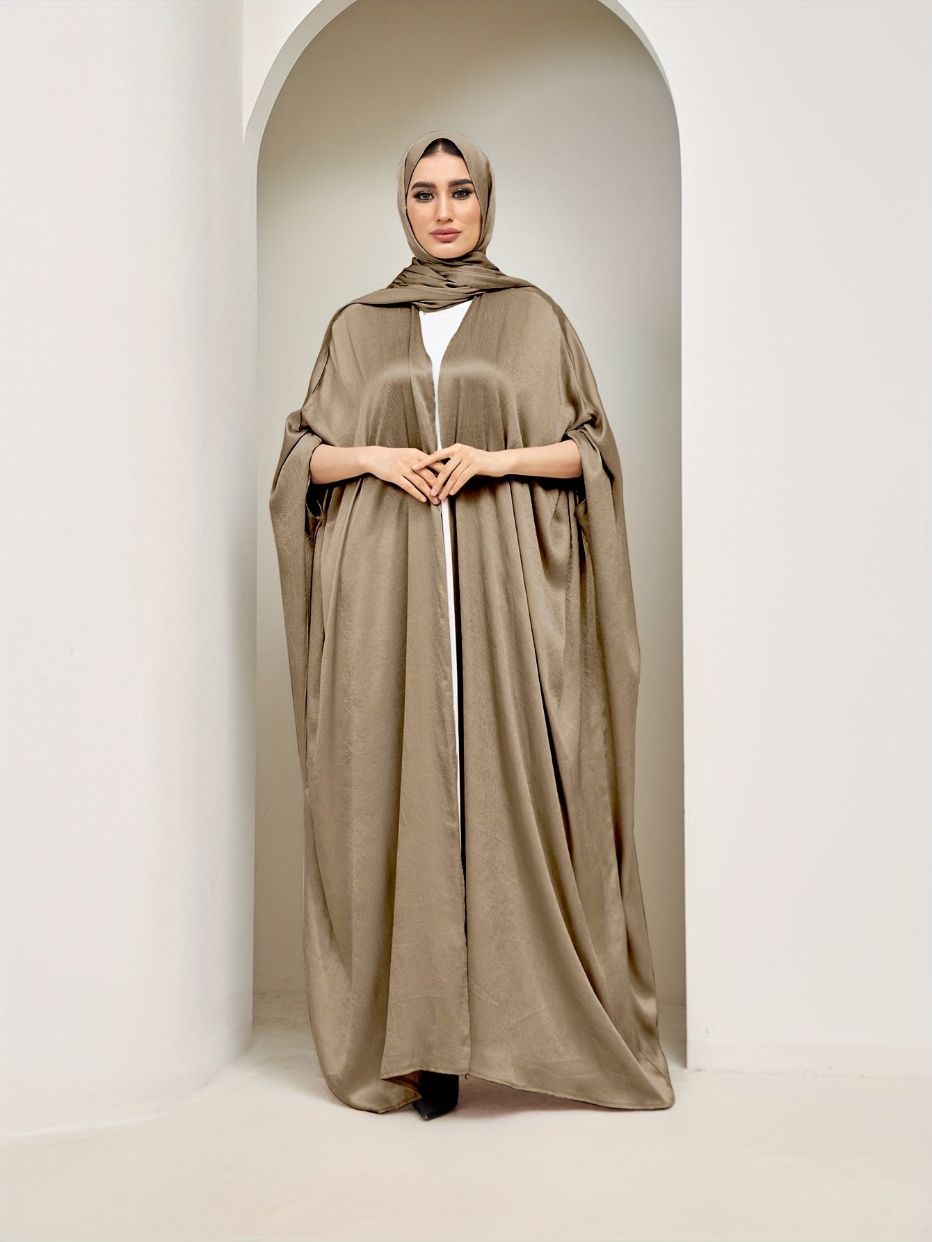 Pañuelo de mujer talla grande de gasa, bata suelta grande, ropa islámica