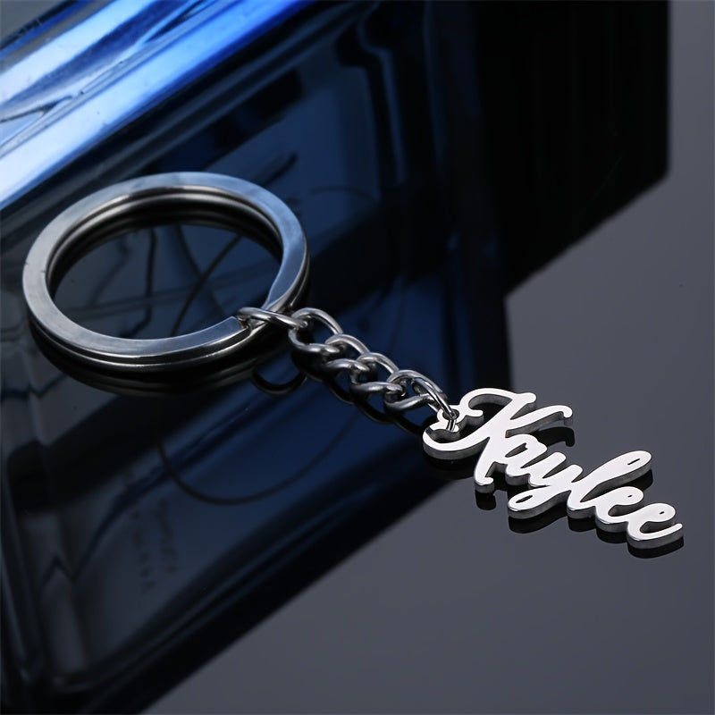 Personalized Stainless Steel Keychain with Custom Name for Mother's Day Gift