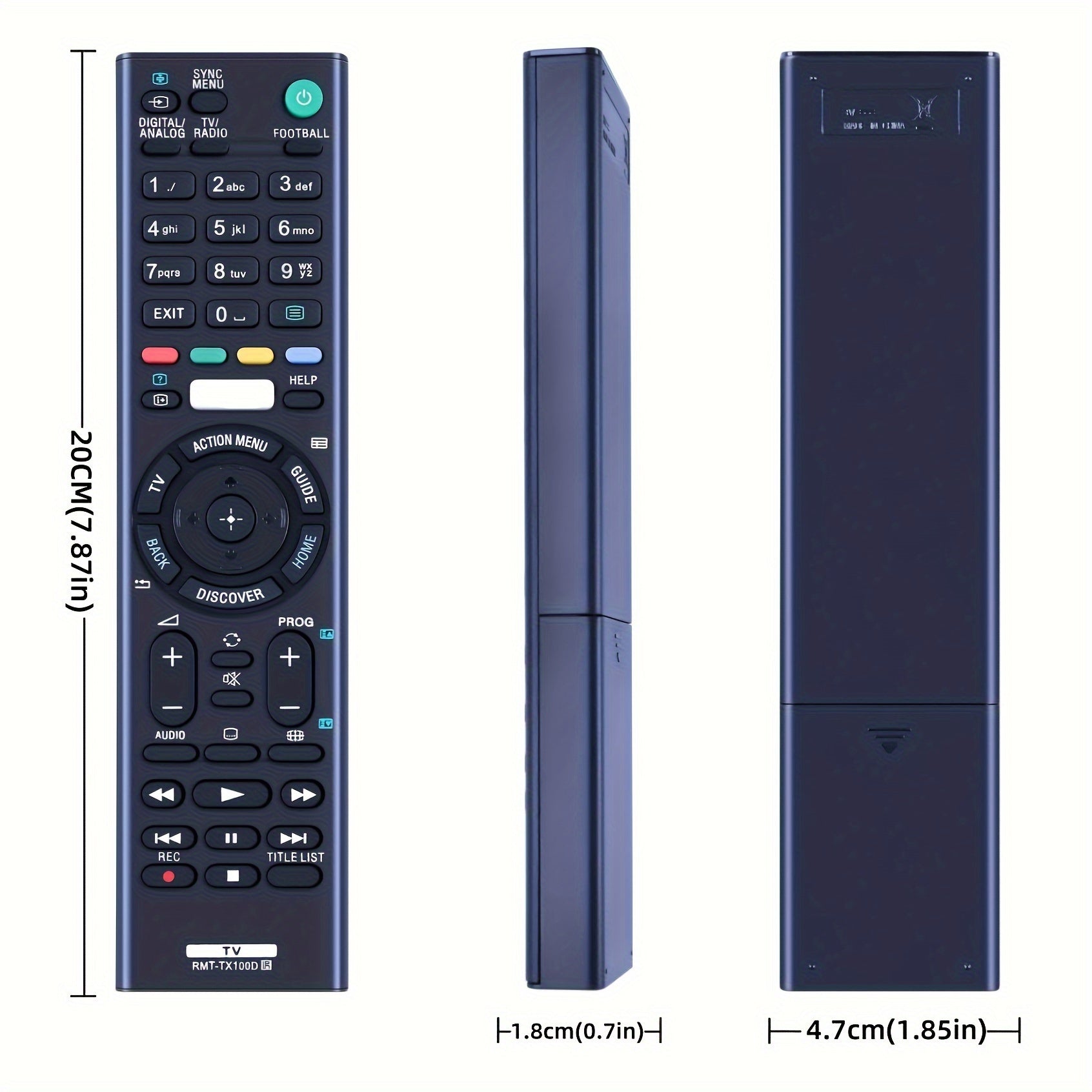 Control remoto de repuesto para televisor inteligente Sony Bravia infrarrojo con batería