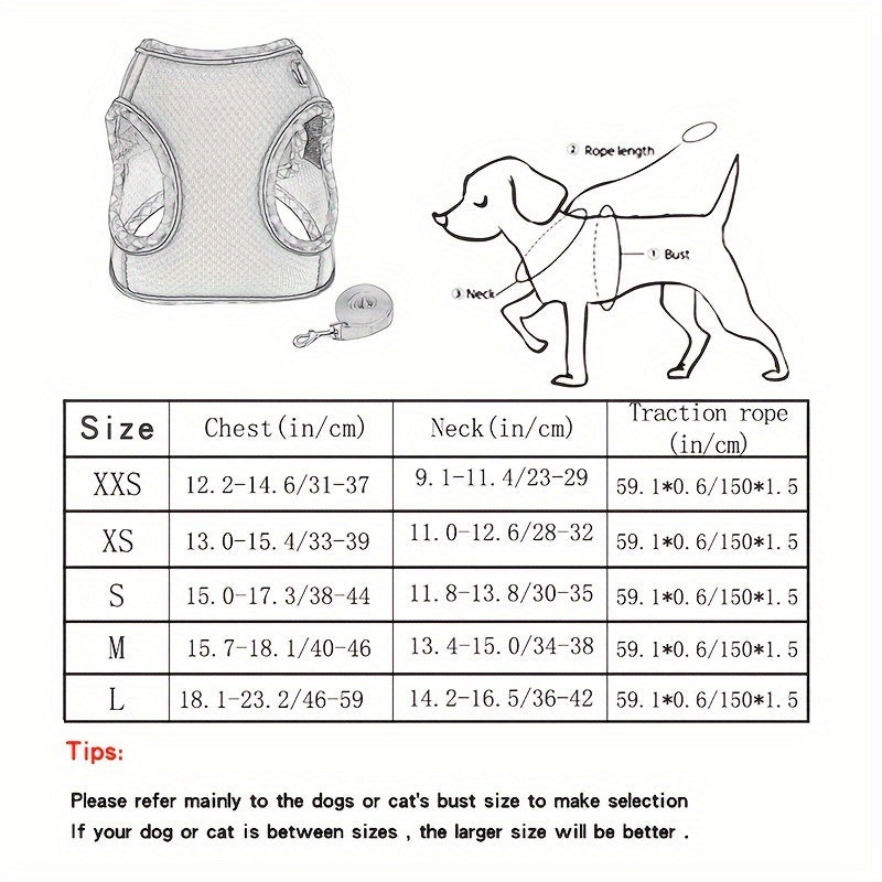 Breathable Reflective No Pull Dog Harness with Leash for Puppies