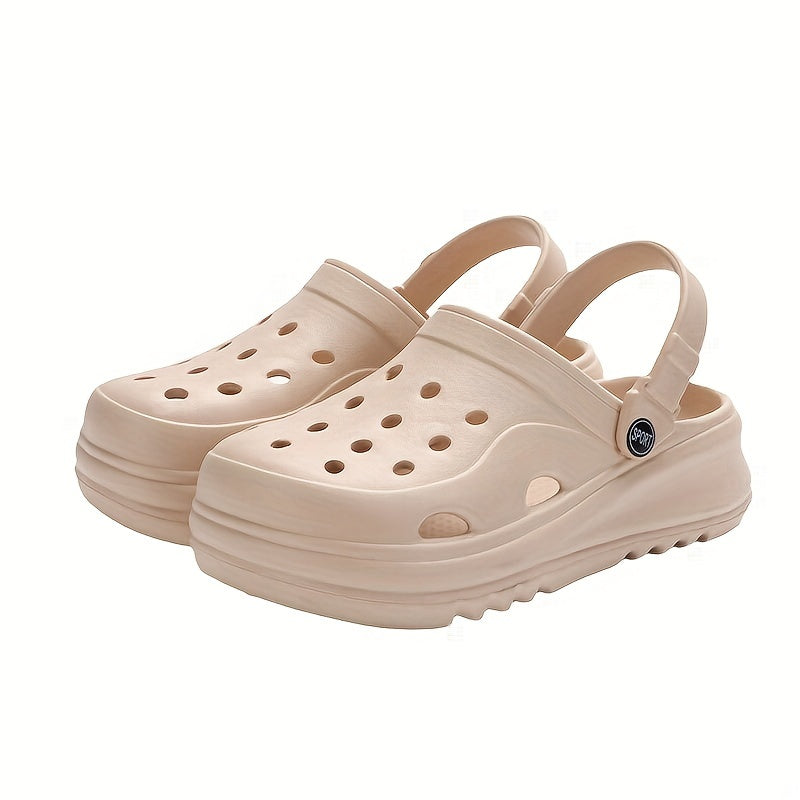 Women's Solid Color Clogs Casual Hollow Out Garden Beach Shoes