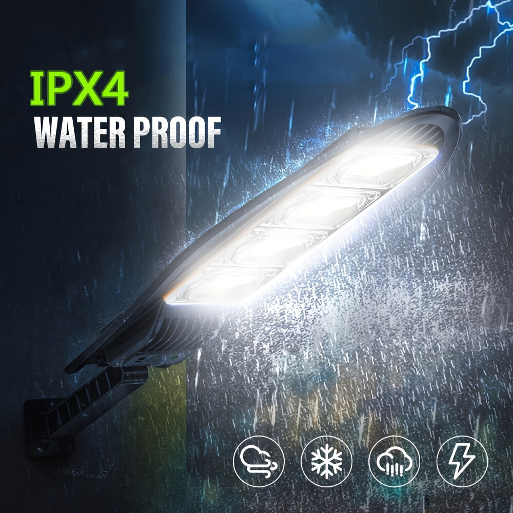 Farola solar mejorada con 168 LED, lámpara de seguridad para exteriores en pared y jardín