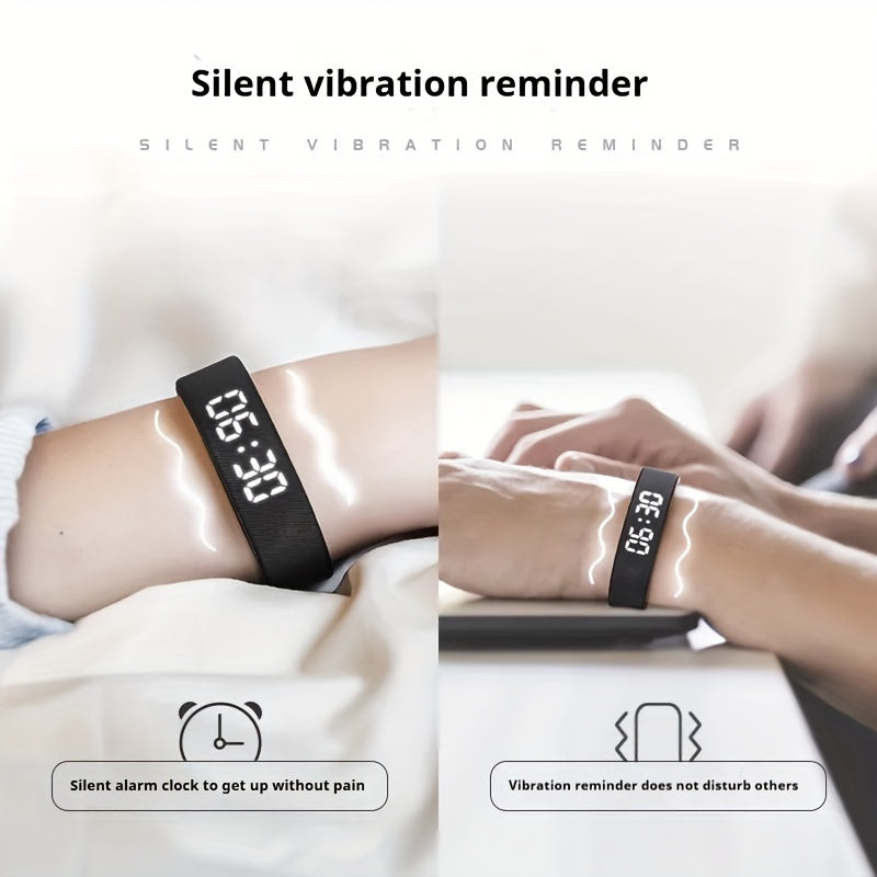 Tashqi elektron soat, silikon tasma, USB zaryadlash, signal, vaqt o'lchagich, vibratsiya, kaloriya monitoringi - zamonaviy, qulay, talabalar va o'qituvchilar uchun ideal, mukammal sovg'a.