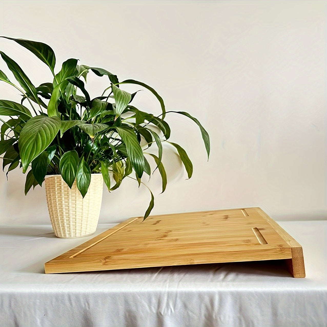 Large Bamboo Cutting Board for Kitchen Food Safe Durable 15x10 Inches