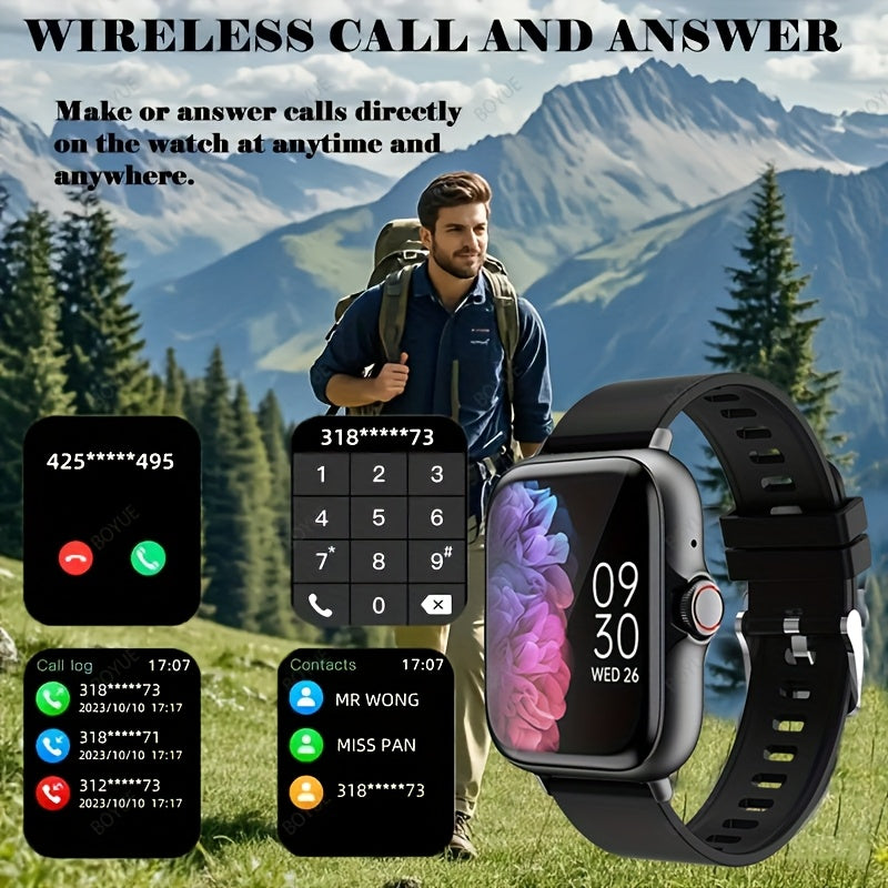 1.83-Inch Men's and Women's Smartwatch with Wireless Calling and Customizable Faces