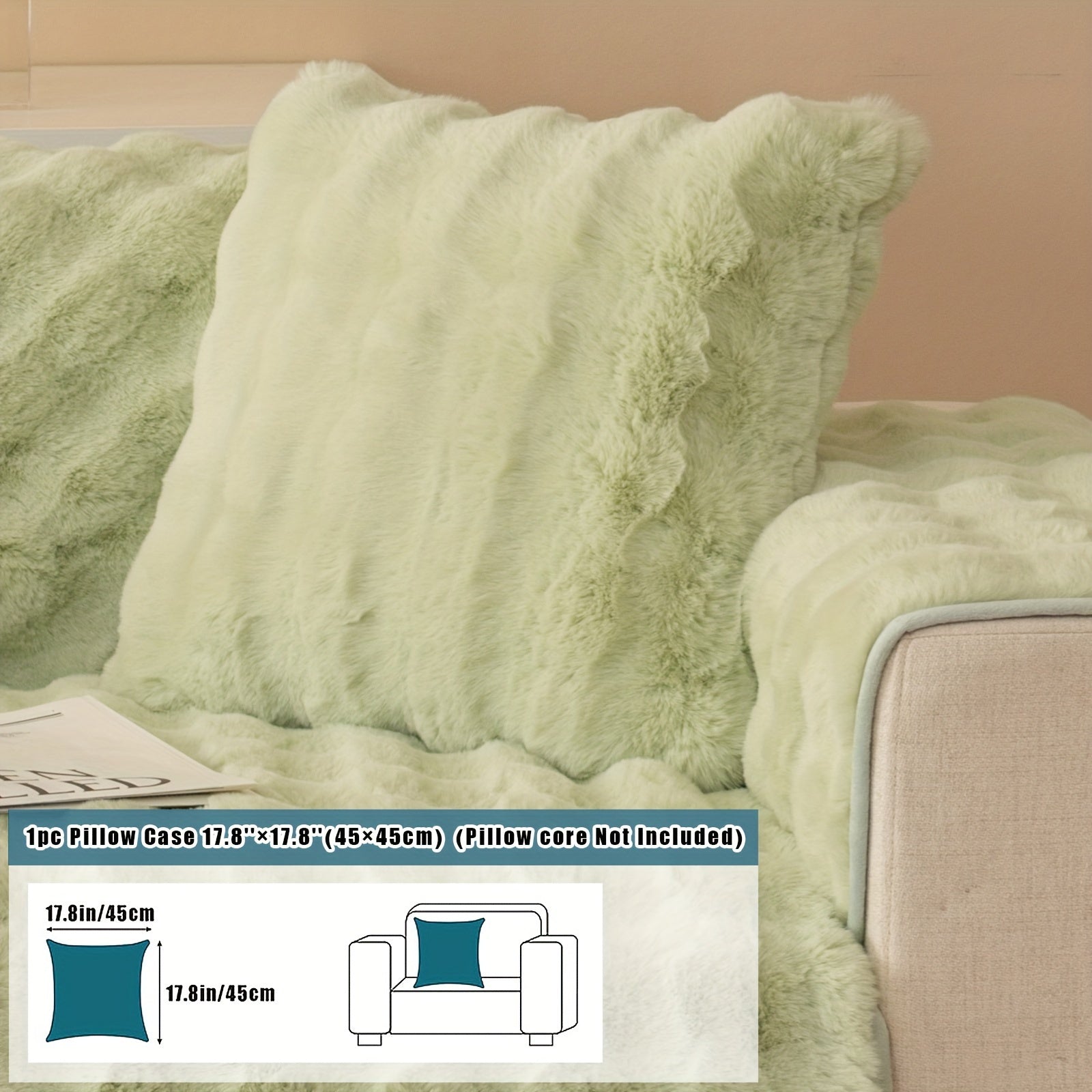 Имитация кролика плюшевая подушка-диван для домашних животных, дружелюбная к собакам с нескользящим чехлом для защиты мебели и декора в спальне, офисе или гостиной.