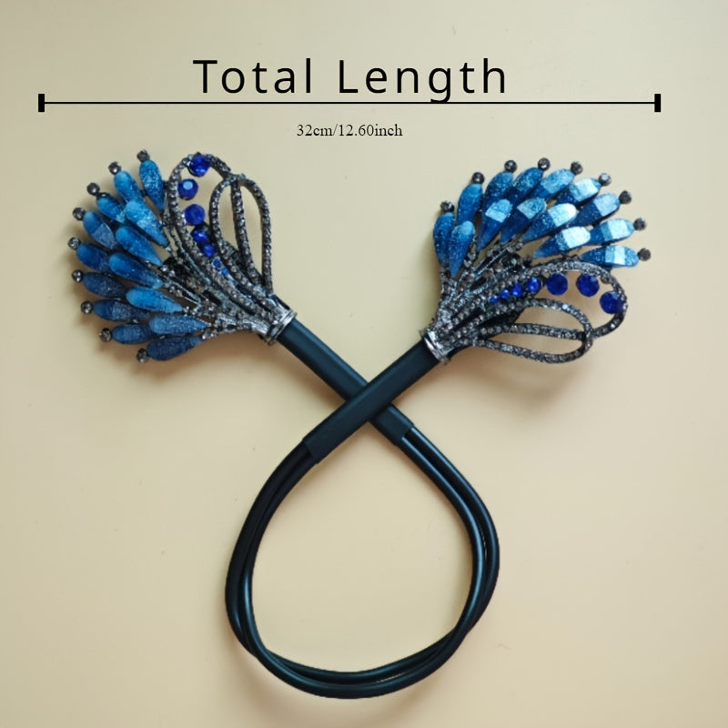 Women Vintage-Inspired Alloy Hair Bun Maker with Rhinestones Formaldehyde-Free