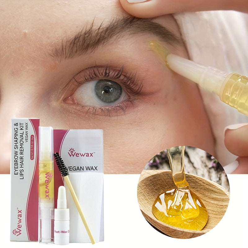 Kit de depilación de cejas para mujeres Bean Wax para rostro y áreas pequeñas