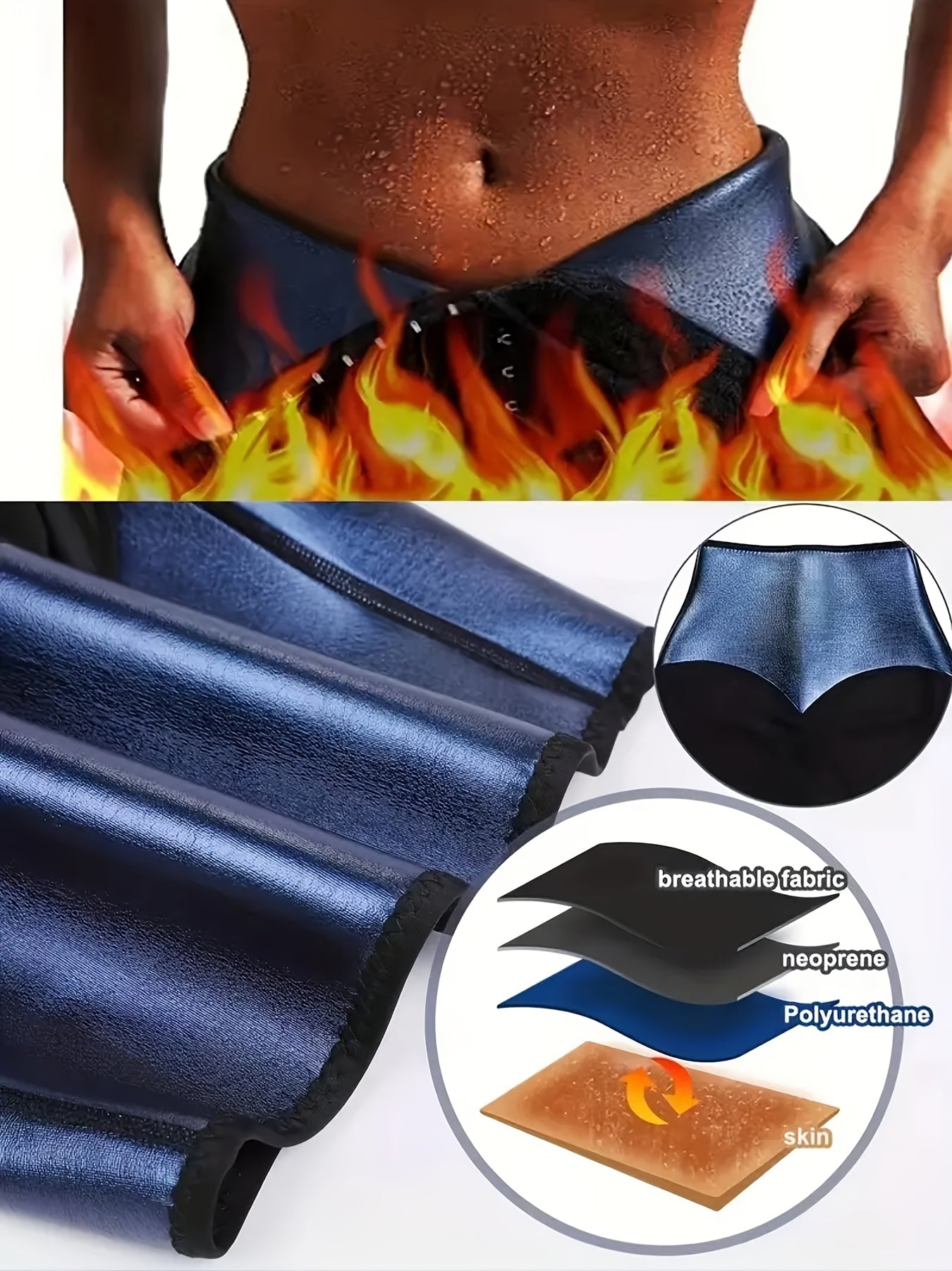 Women’s High-Waisted Shaping Sweat Shorts Tummy Control Workout Fitness Shorts