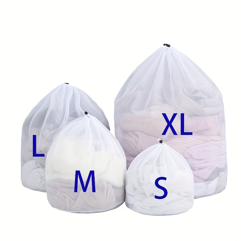 Mesh Laundry Bags Set, Polyester, Large, Drawstring Closure, Machine Washable