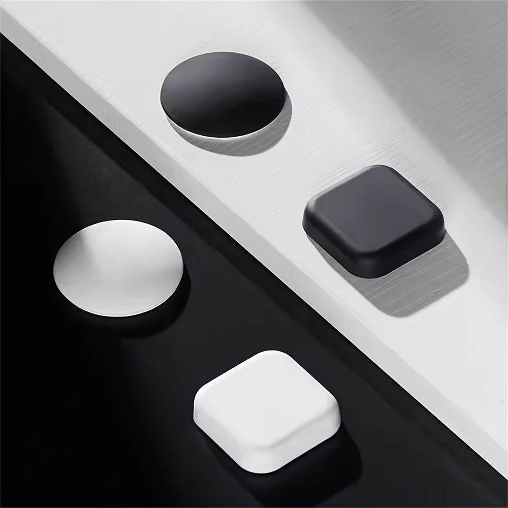 Silicone Door Stopper Pads Set of 5 White Grey Black Shockproof Quiet Protection
