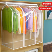 Clear PVC Garment Cover Waterproof Dust Protector for Closet Storage