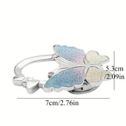 Shiny Butterfly-Shaped Folding Hanging Hook for Handbags and Accessories