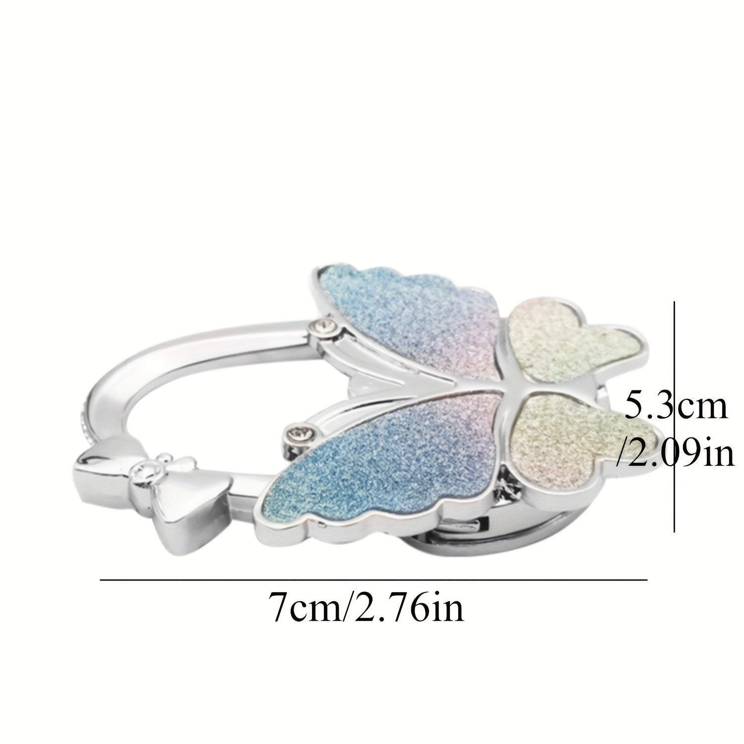 Shiny Butterfly-Shaped Folding Hanging Hook for Handbags and Accessories