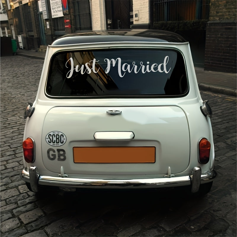 Maxsus kun uchun to'y mashinasiga mo'ljallangan stiker, kelinning va to'y dekoratsiyasi