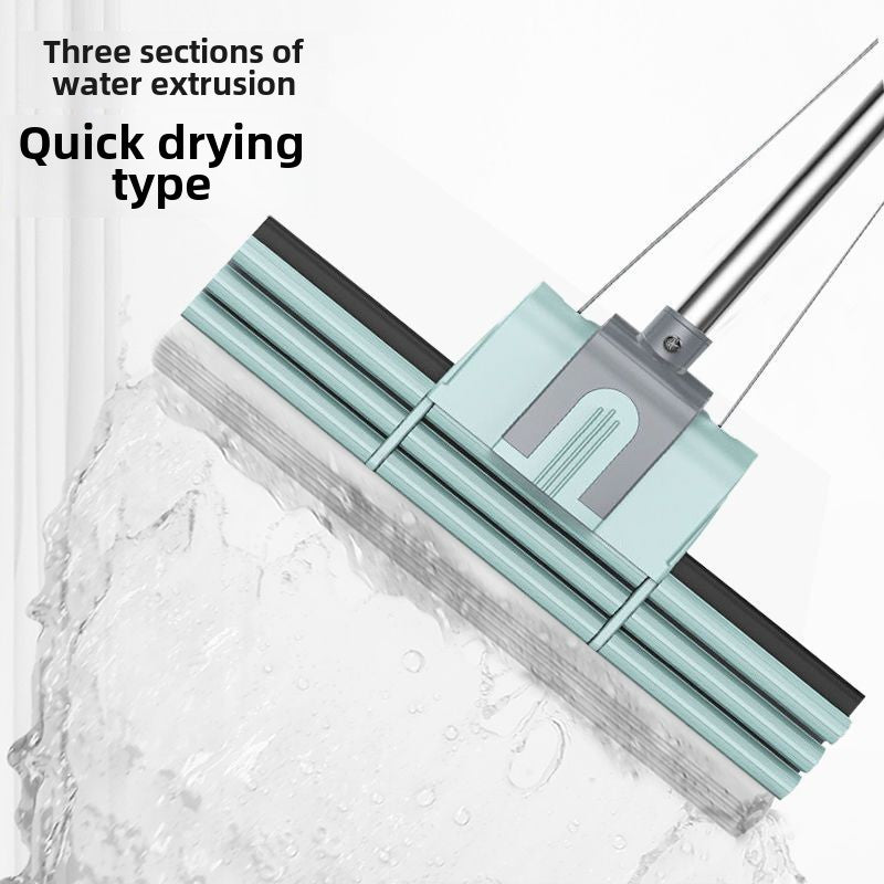 Uy tozalash uchun tez chiqariladigan yuvish tizimli katta shimgichli mop