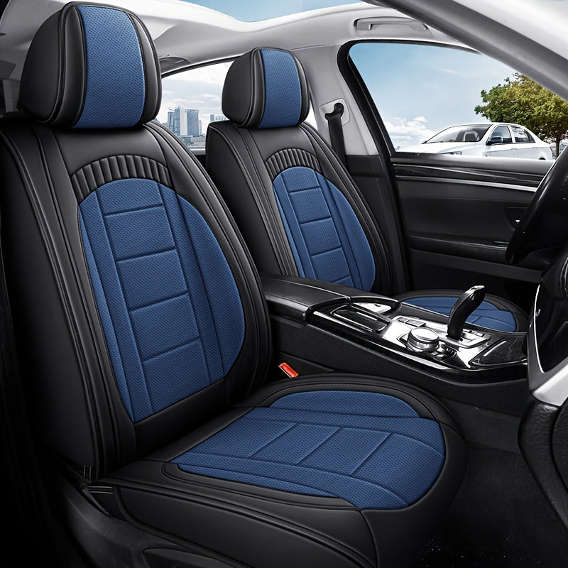 Car Seat Cover Waterproof Full Coverage Leather Auto Seat Mat for All Seasons