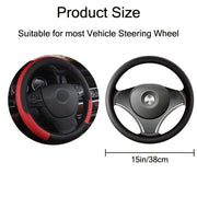 Universal Faux Leather 15 Inch Car Steering Wheel Cover Anti-Slip Auto Interior