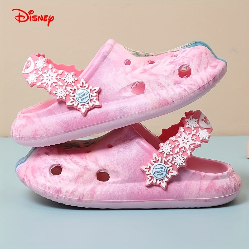 Girls' Summer Elsa Slippers with Soft Sole and Bow for Kids