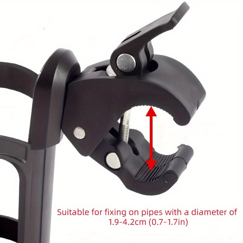 Stroller Cup Holder with Phone Clamp Durable PC Universal Fit for Bicycles and Strollers
