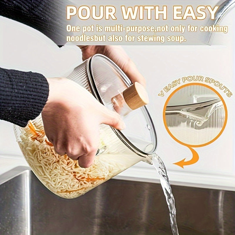 Borosilicate Glass Cookware Set with Lid Heat-Resistant Kitchenware for Stoves Ovens Induction