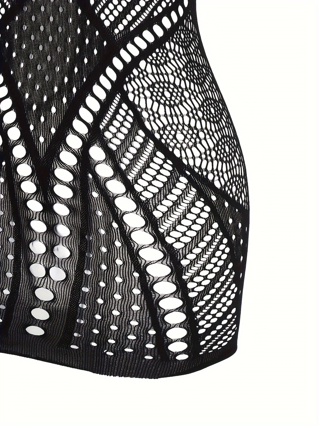 Ayollar uchun jozibali shaffof ko'ylak, 92% poliamid va 8% elastandan tayyorlangan, bo'sh naqshli, bir rangli, kattalar uchun tungi klub kiyimlari uchun mukammal. Yengil bodi 90g/m² og'irlikda.