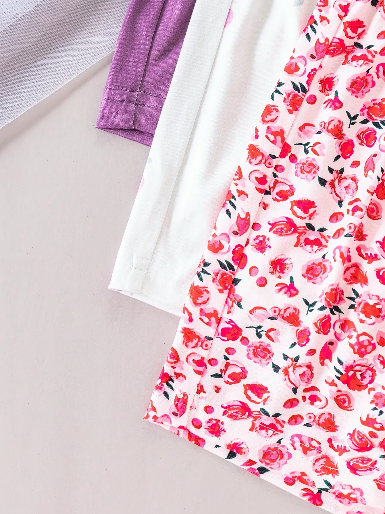 Conjunto de pantalones cortos de descanso para mujer con estampado floral, cinturilla elástica, lavable a máquina