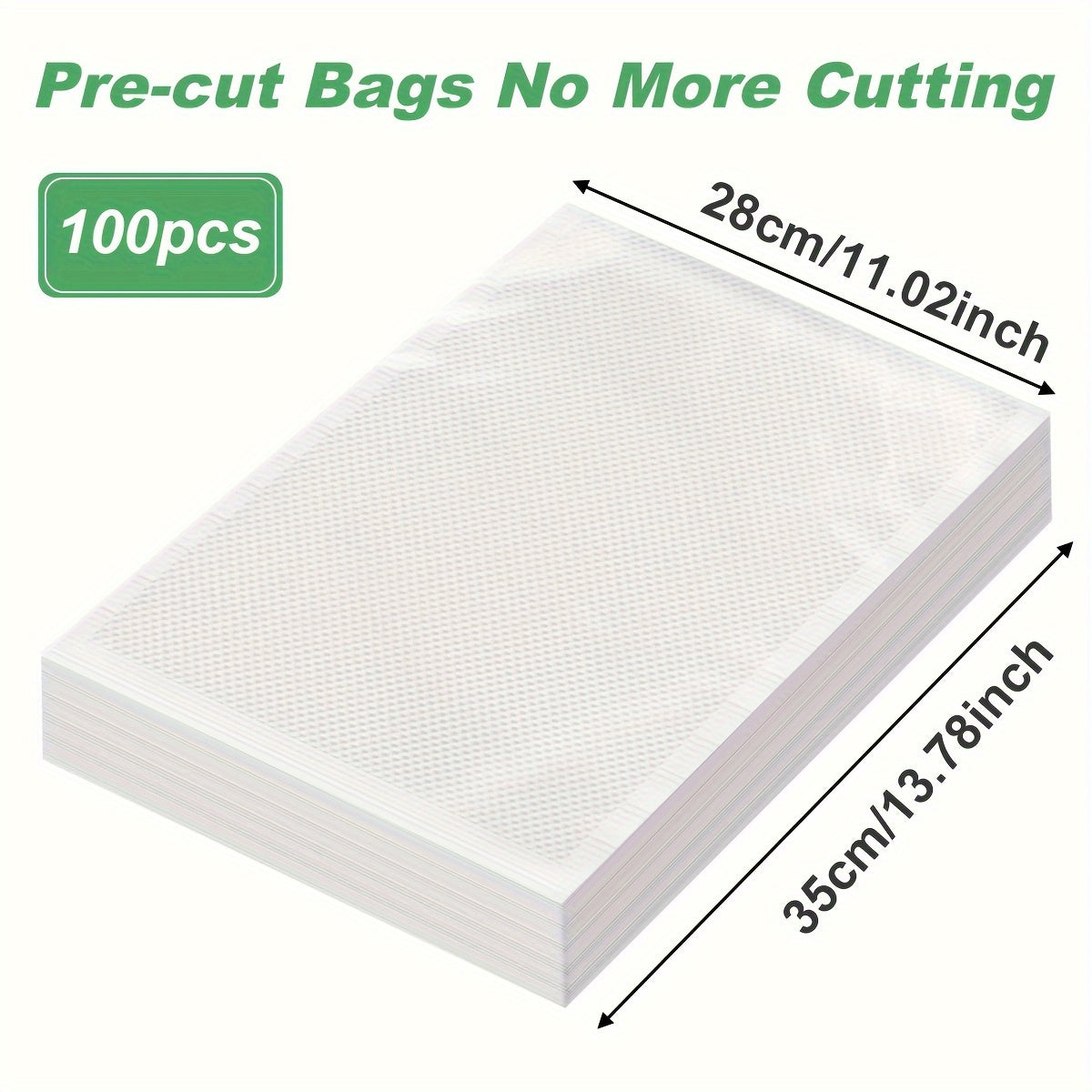 BPA-Free Food Vacuum Sealer Bags for Food Preservation, Multiple Sizes