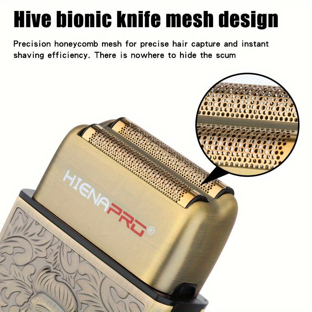 Afeitadora eléctrica recargable por USB con batería de larga duración, cuchillas dobles de acero inoxidable, fácil de limpiar, perfecta para afeitar y cuidado personal