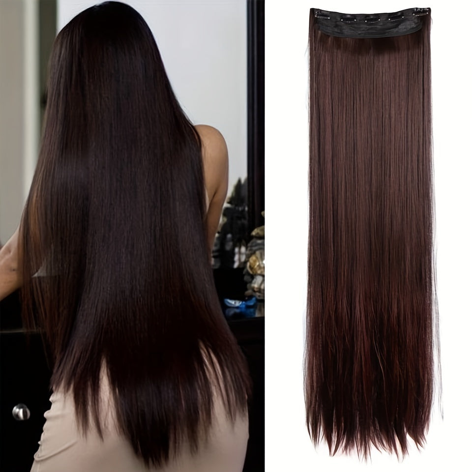 Synthetic Clip-In Hair Extensions for Women Full Head Length and Volume