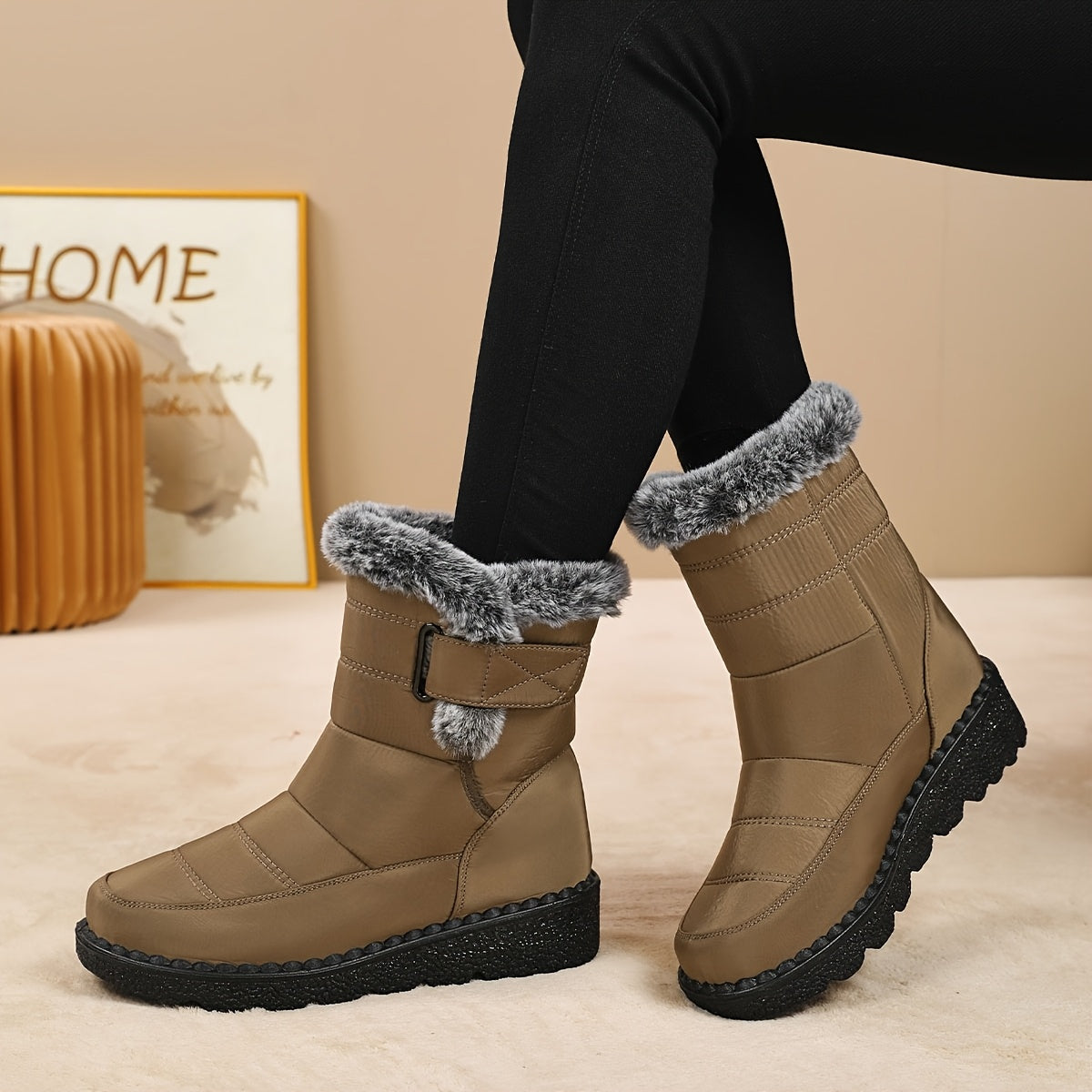 Women's Velvet Warm Snow Boots with Soft Lined for Winter Seasons