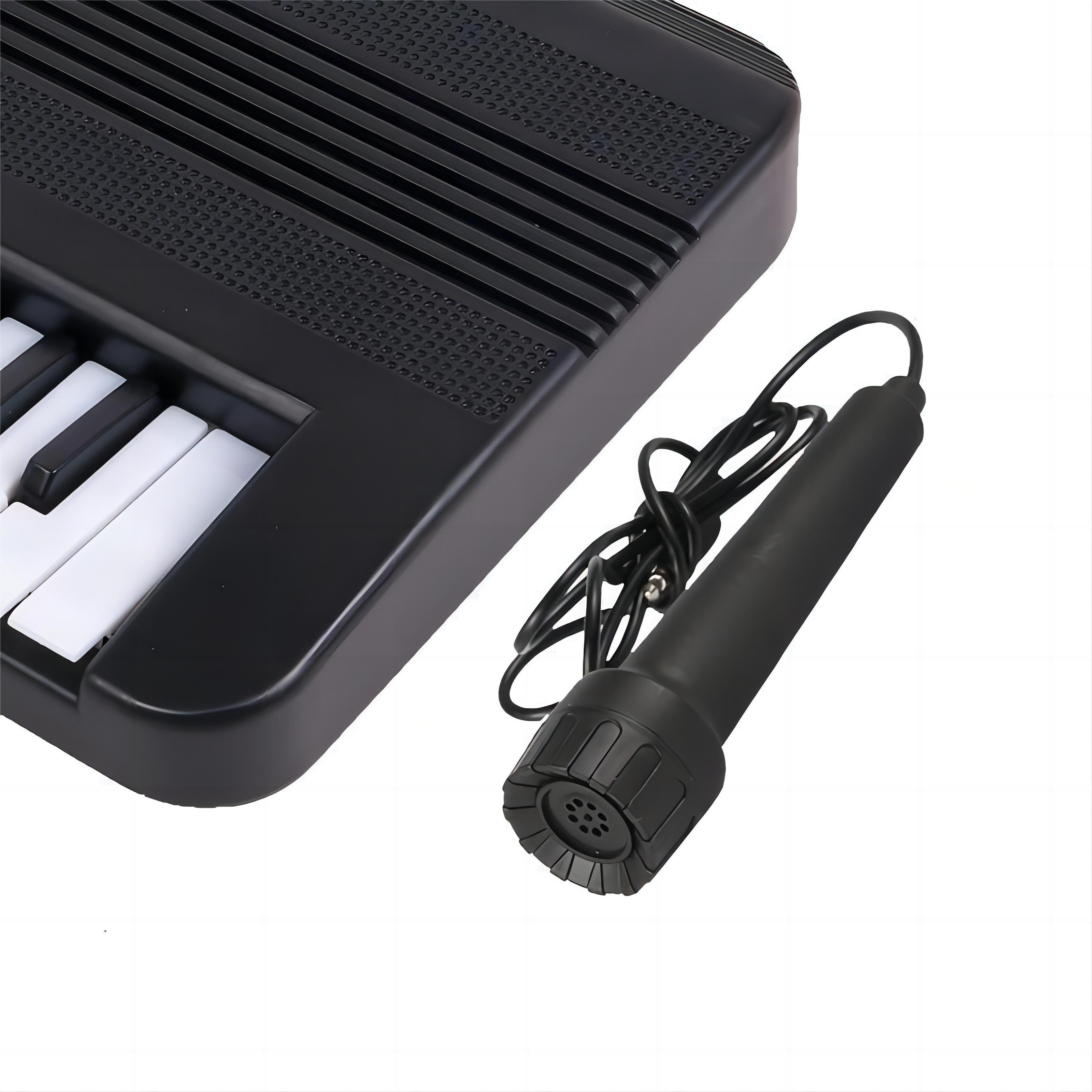 Portable Electronic Keyboard 61 Keys with Microphone for Beginners Educational Toy Black