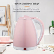 Stainless Steel Electric Kettle White Portable Double Layer Fast Boiling