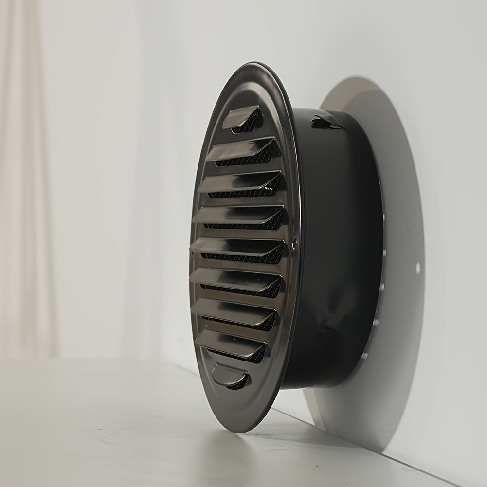 Black Stainless Steel Vent Grille Wall Mount Round Drain Cover Multiple Sizes