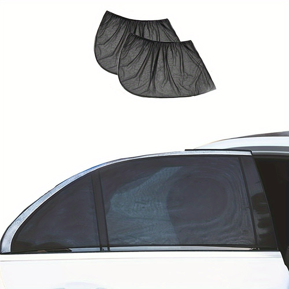 2 Pieces Car Side Window Sunshades UV Protection Breathable Mesh