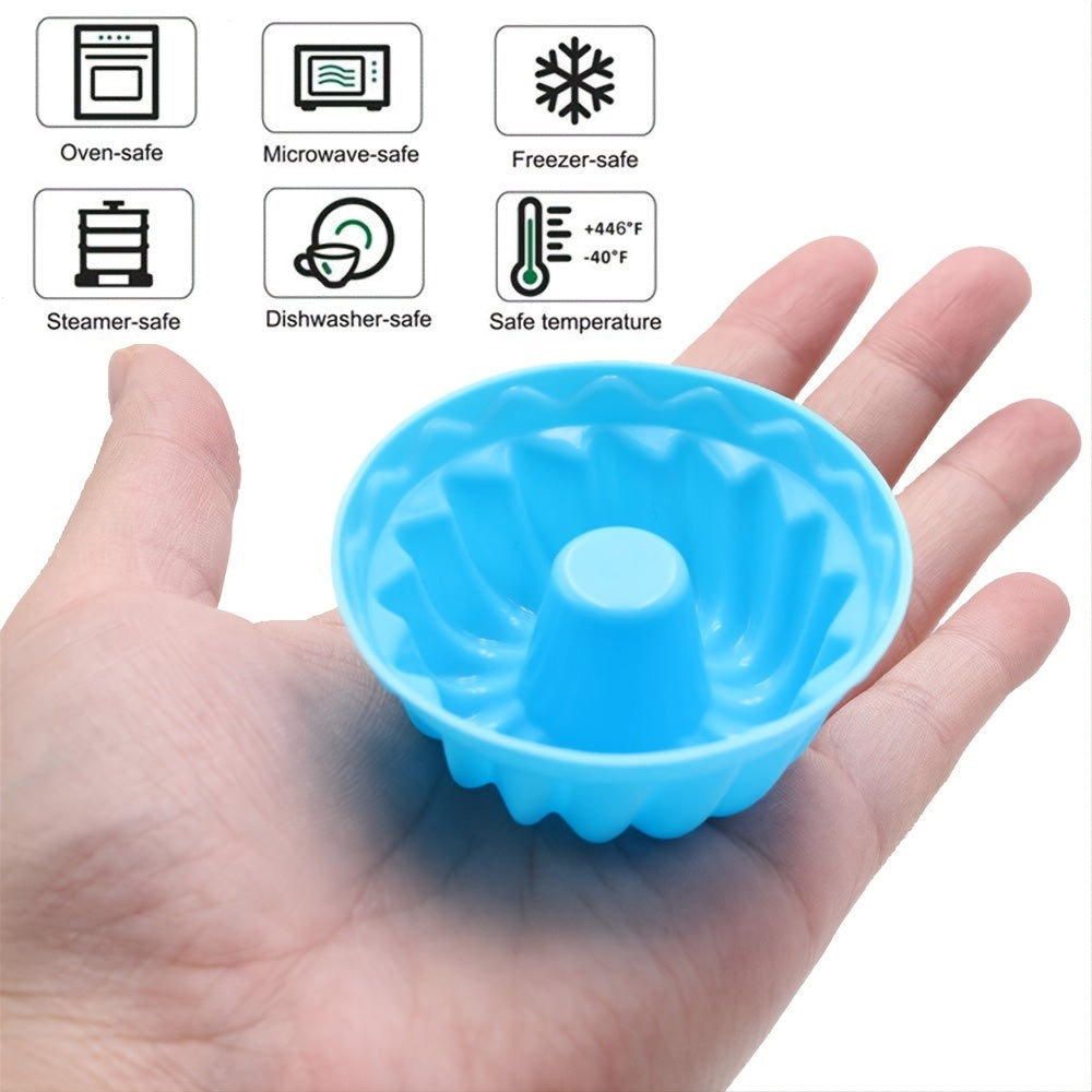 Mini Silicone Baking Cake Molds Set Nonstick BPA-Free for Muffins and Desserts
