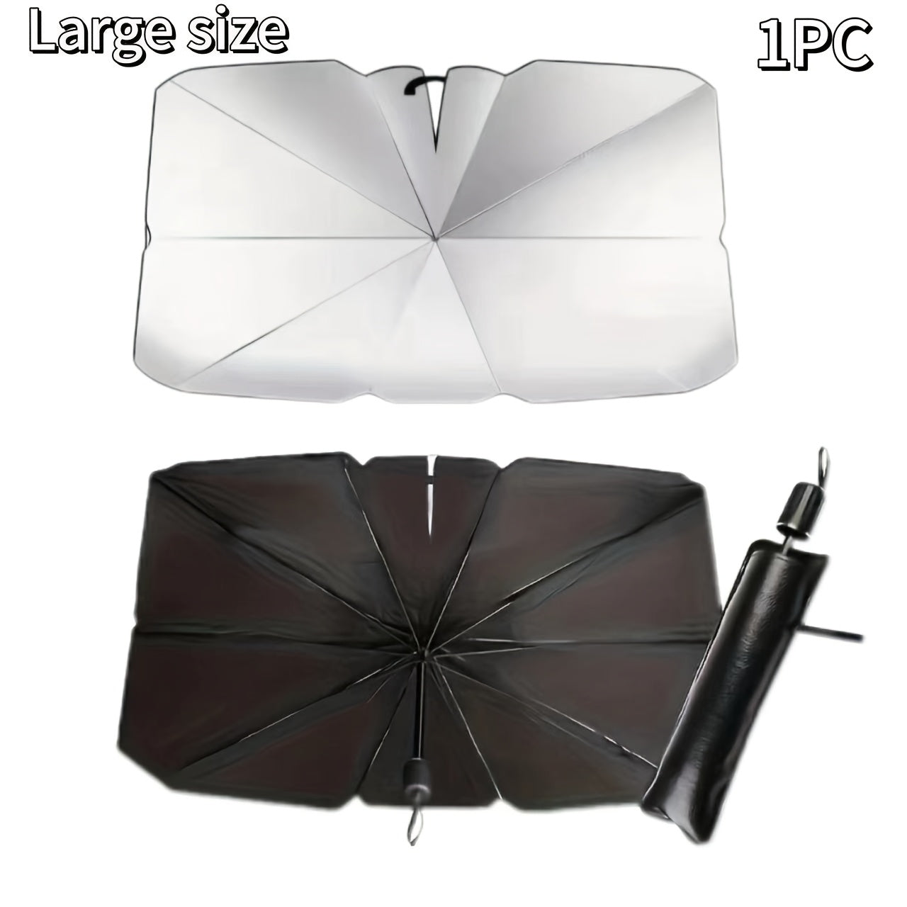 Car Sunshade Portable Windproof Retractable Umbrella Sun Protection