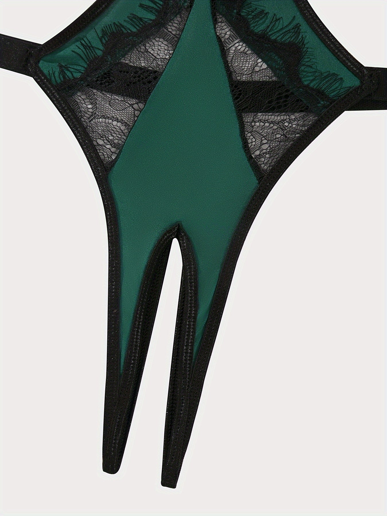 Women's Black Satin Bodysuit with Thin Shoulder Straps for Nightwear