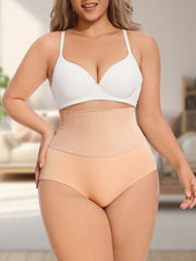 Women's Seamless High-Waisted Shapewear Briefs Breathable Leg Sculpting