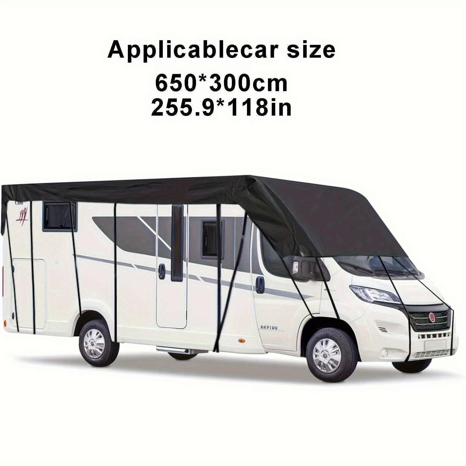 Large RV Cover Oxford Cloth Windproof Rainproof Dustproof Trailer Tent