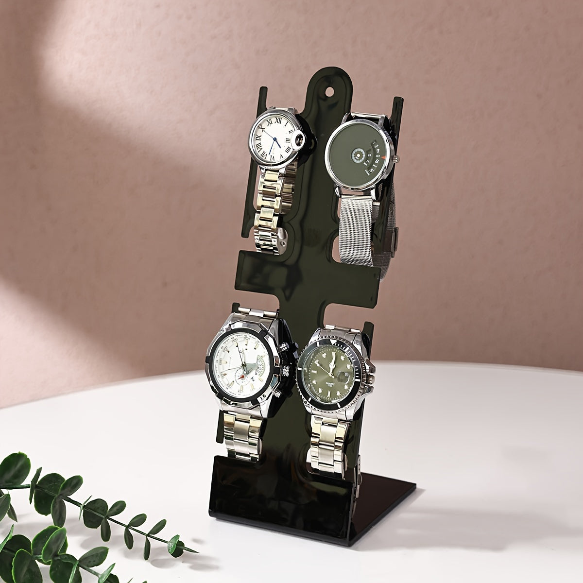 Пластиковая подставка для украшений с отделениями для часов, серег, ожерелий и другого