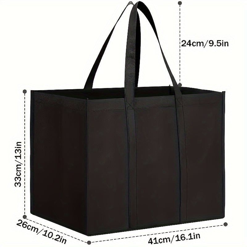 Eco-Friendly Reusable Shopping Bag Square Tote Leak-Proof Polypropylene Long Handles
