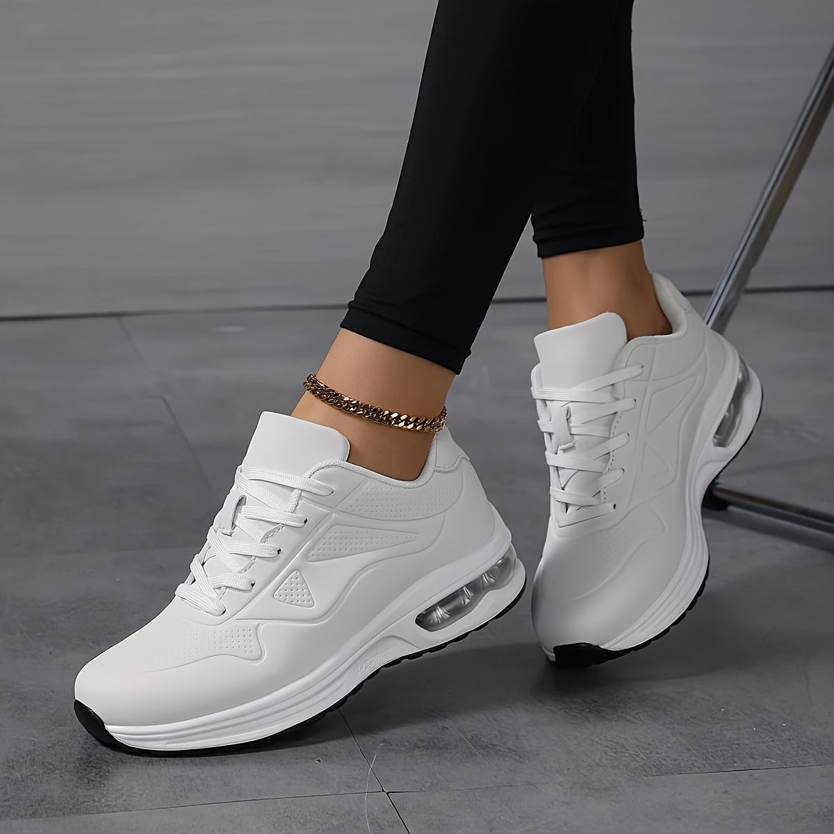 Women's Breathable Lightweight Sneakers, Low-Top Lace-Up Running Casual Athletic Shoes in Multiple Colors