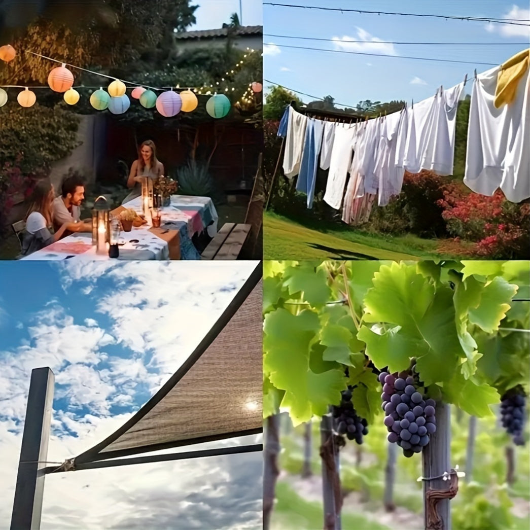 4 ta qattiq ishlov berilgan zanglamaydigan po'latdan yasalgan kiyimlar uchun simlar to'plami, 12ft, 2mm diametr, tashqi kir yuvish uchun