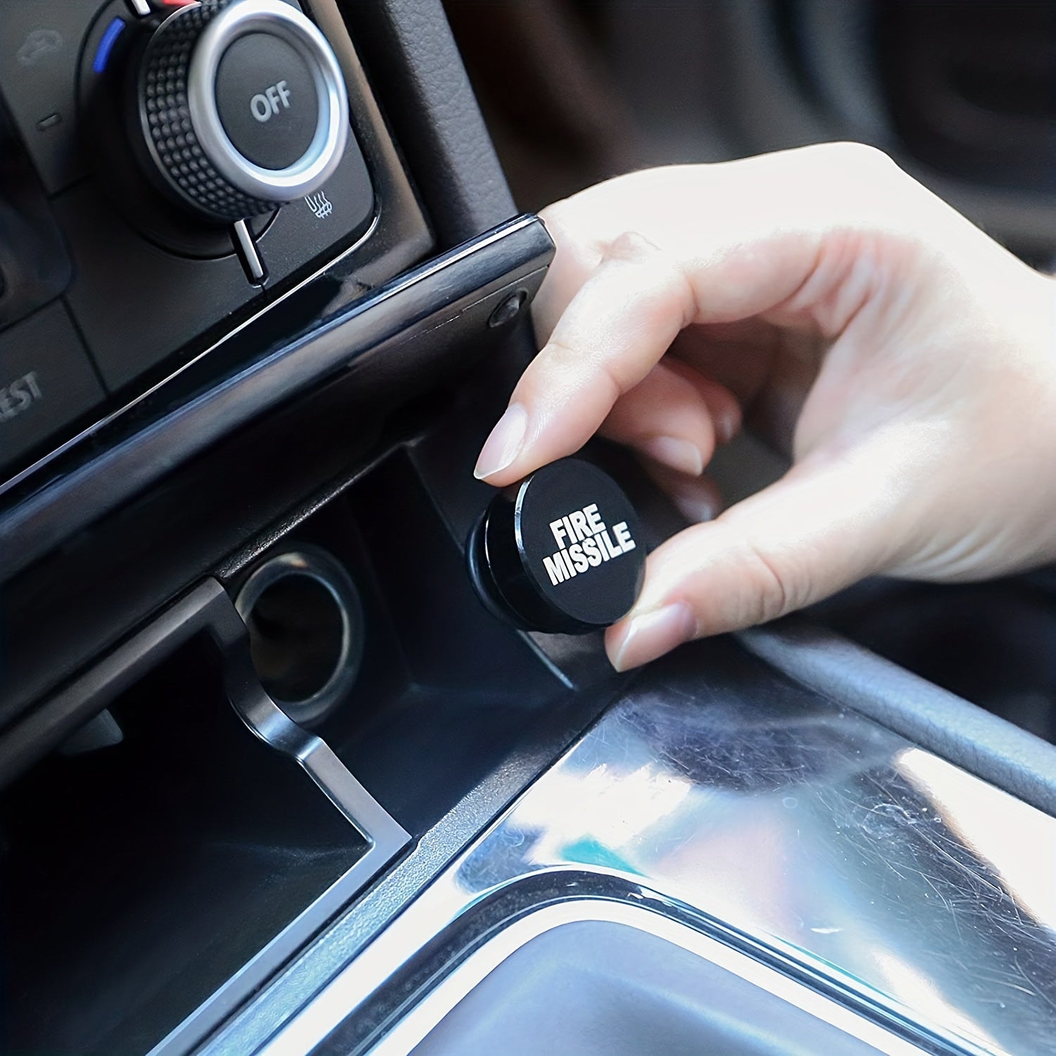 Car Interior Decoration Aluminum Dustproof Plug Button 12V Replacement