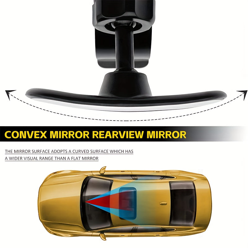 Adjustable Car Rear View Mirror for SUVs Trucks with Wide Angle Convex Mirror